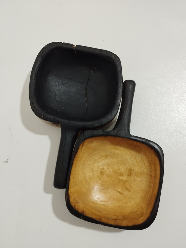 آجیل خوری چوبی .پیمانه . دست ساز